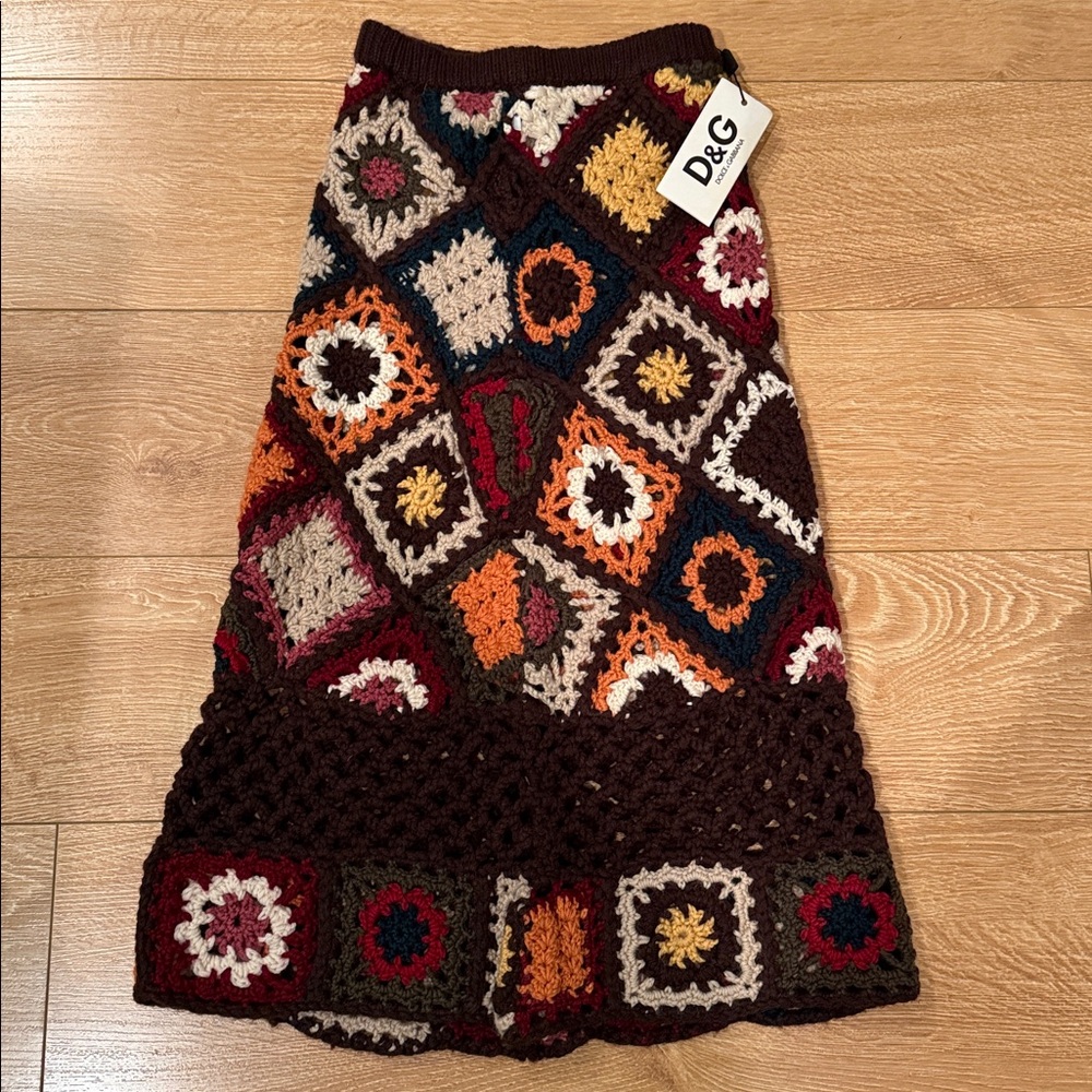 D&G Multicolor Patchwork A-Line Skirt - Picture 3 of 3